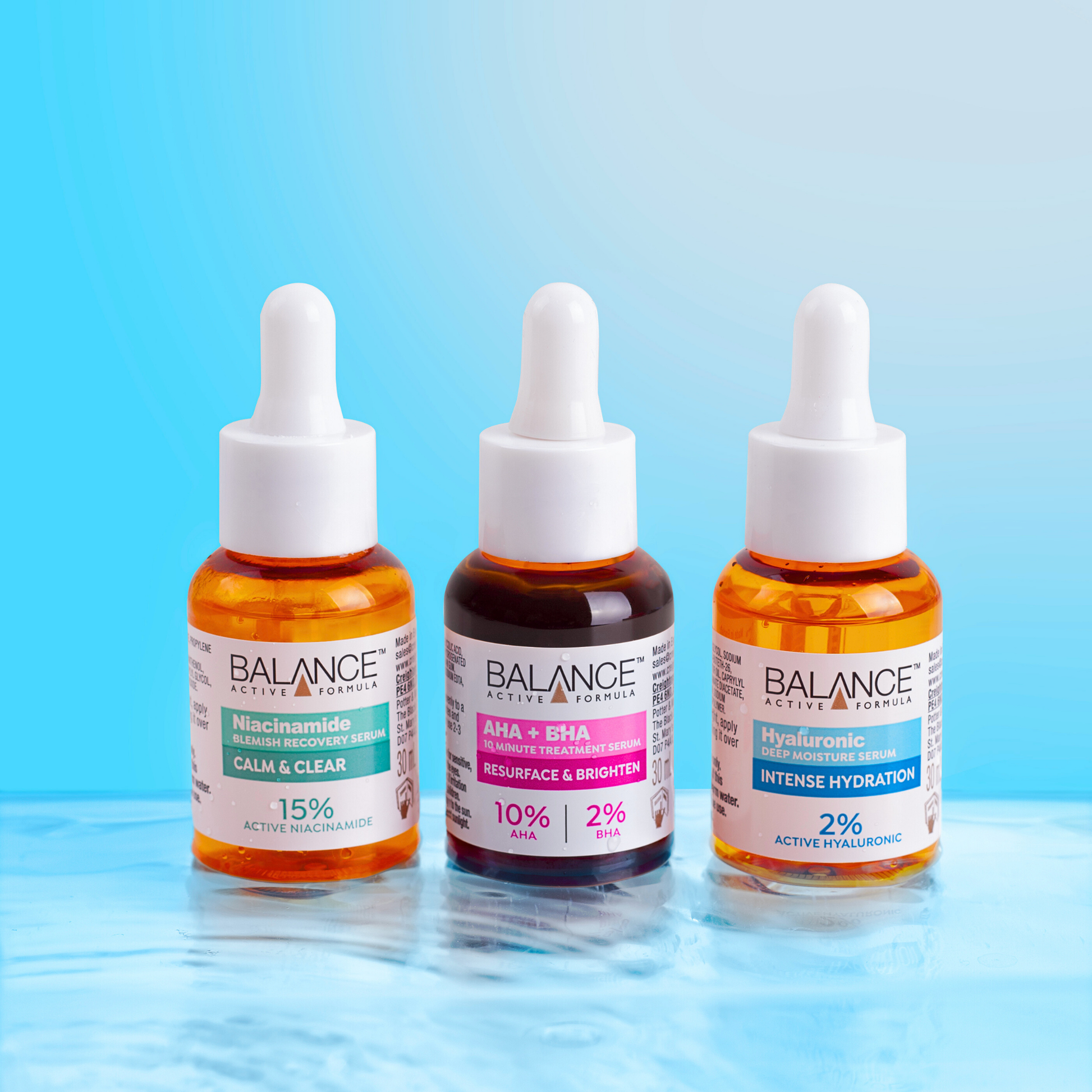 AHA 10% + BHA 2% Retexturising Serum 30ml - Balance Active Formula