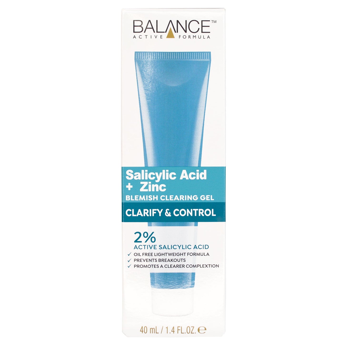 Balance Active Formula Salicylic Acid + Zinc Blemish Clearing Gel 40ml - Balance Active Formula