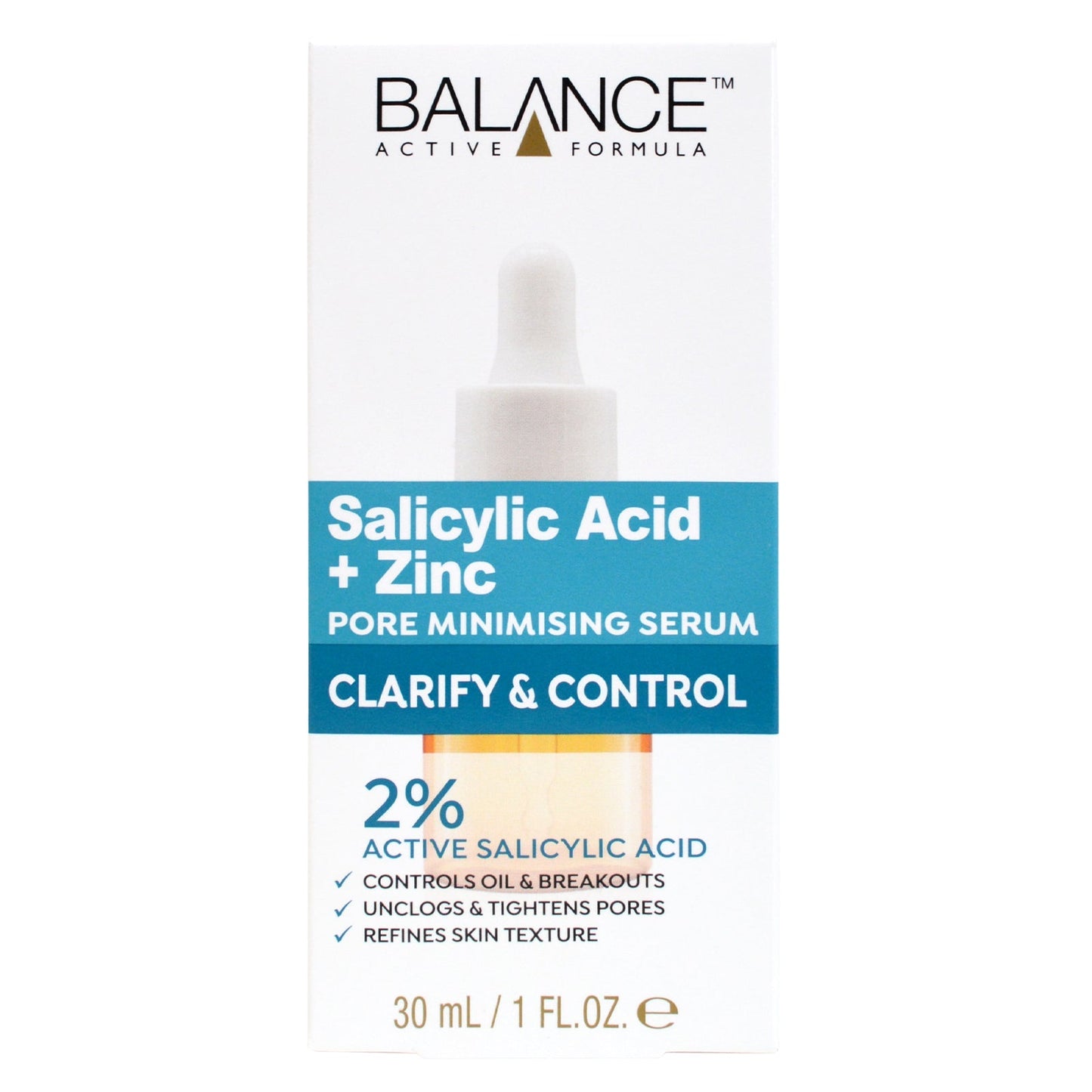 Balance Active Formula Salicylic Acid & Zinc Pore Minimising Serum 30ml - Balance Active Formula