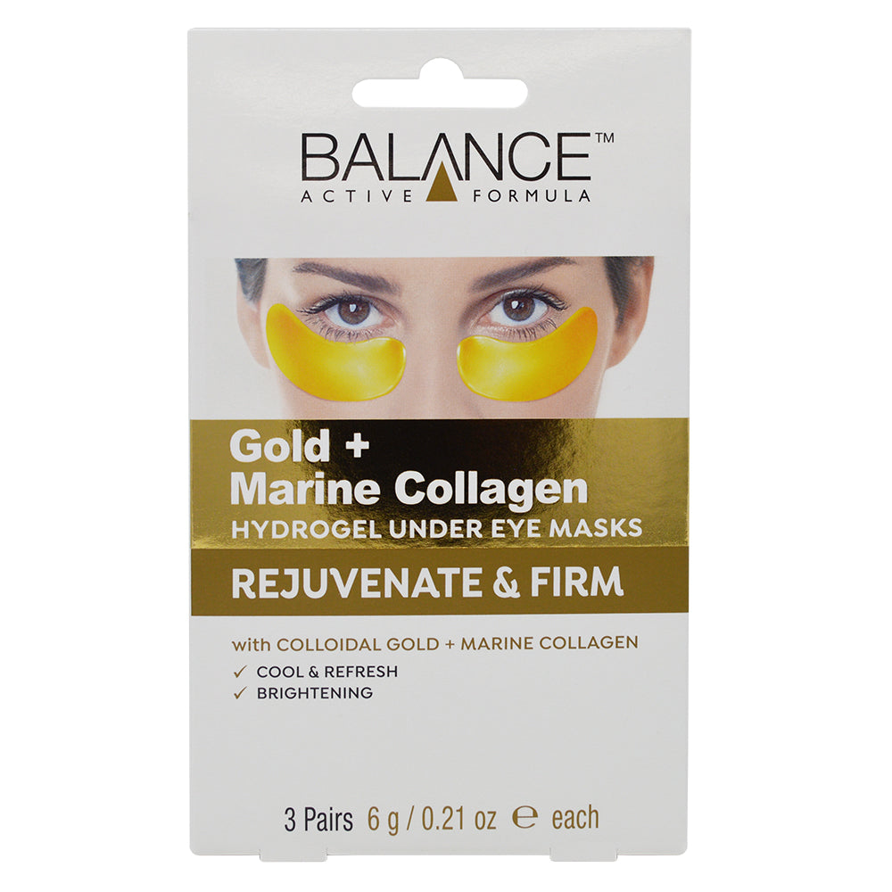 Gold + Marine Collagen Hydrogel Under Eye Masks - Balance Active Formula