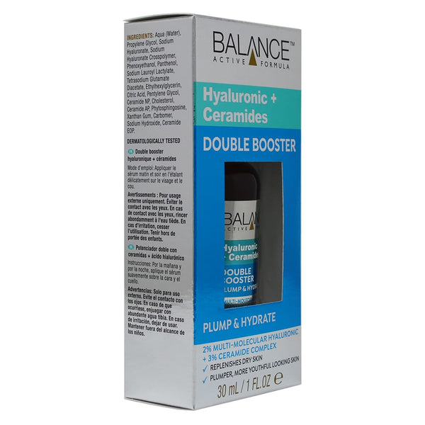2 Hyaluronic Acid + 3 Ceramide Complex Double Booster Serum 30ml Balance Active Formula